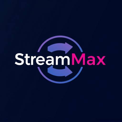 Imagem com o logo da plataforma de streaming 'StreamMax'